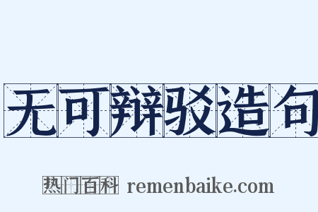 无可辩驳造句是什么意思的图片